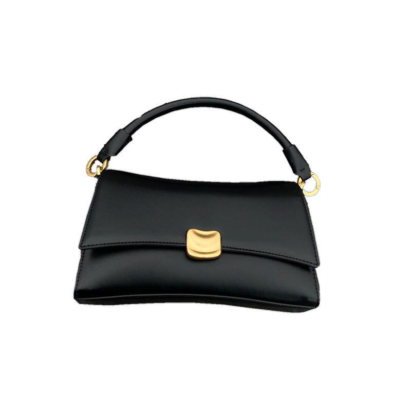 

Women s Black Underarm Baguette Bag: New 2024 Winter Texture, Popular Crossbody Handbag