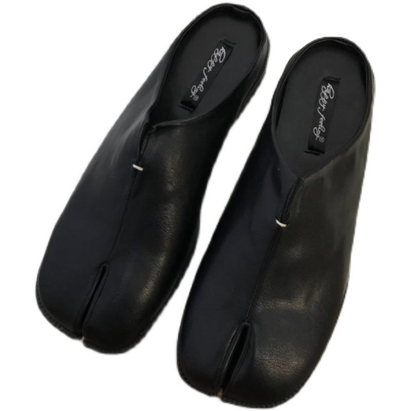 Moda Bailamos Zapatillas de Punta Dividida para Mujer Tabi Ninja Slip Flats Punta Redonda Poco Profundas Perezosas Slip On Náuticos Slingback Mules Zapatos Mocasines Suaves