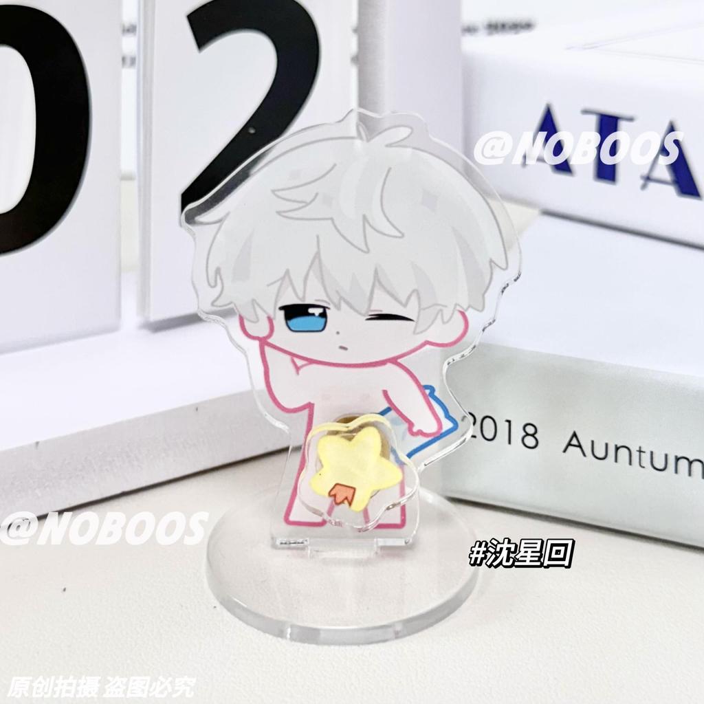 1/4Pcs Game Love and Deepspace Sylus Xavier Zayne Rafayel Cosplay Figure Stand Rotate Standing Plate Ornament Cartoon Gifts New