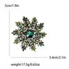 Rhinestone Snowflake Brooch for Women Unisex Pearl Flower Pins Banquet Party Backpack Gifts Jewelry Accessories