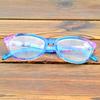 Lunettes de lecture de mode à monture complète rétro faites à la main avec monture ronde à fleurs bleues multicouches +0.75 à +4