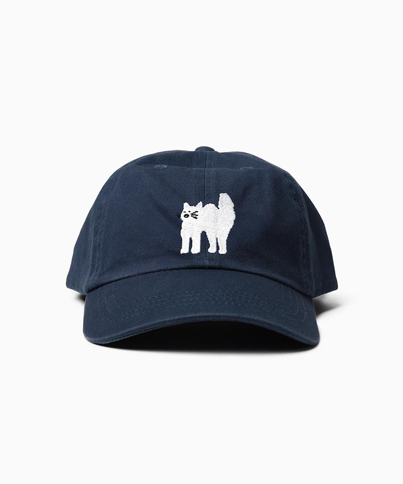 Hollideibijiteo Wake Up Cat Ball Cap - Navy