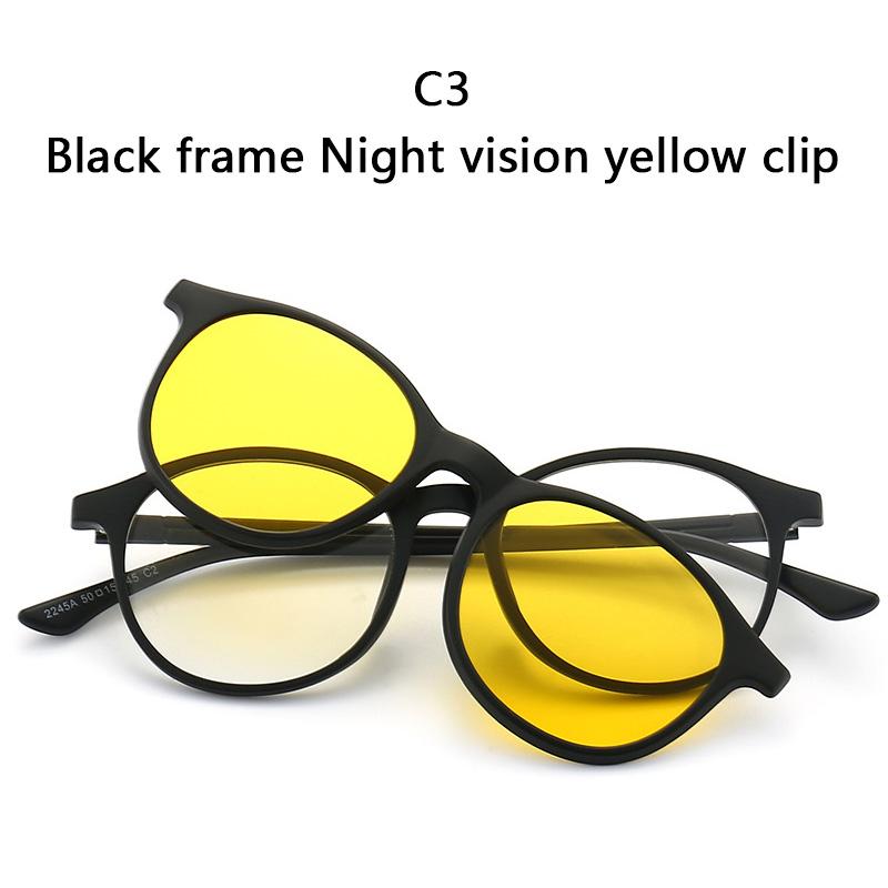 Reading Glasses Anti Blue Light Blocking Sunglasses Magnetic Clip On 6 In 1 Prescription Eyewear For Men Fashion