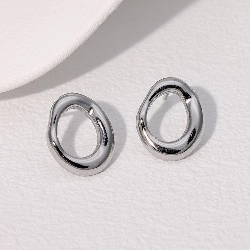 Геометрические серьги-гвоздики из нержавеющей стали – Не тускнеющие, Простой дизайн