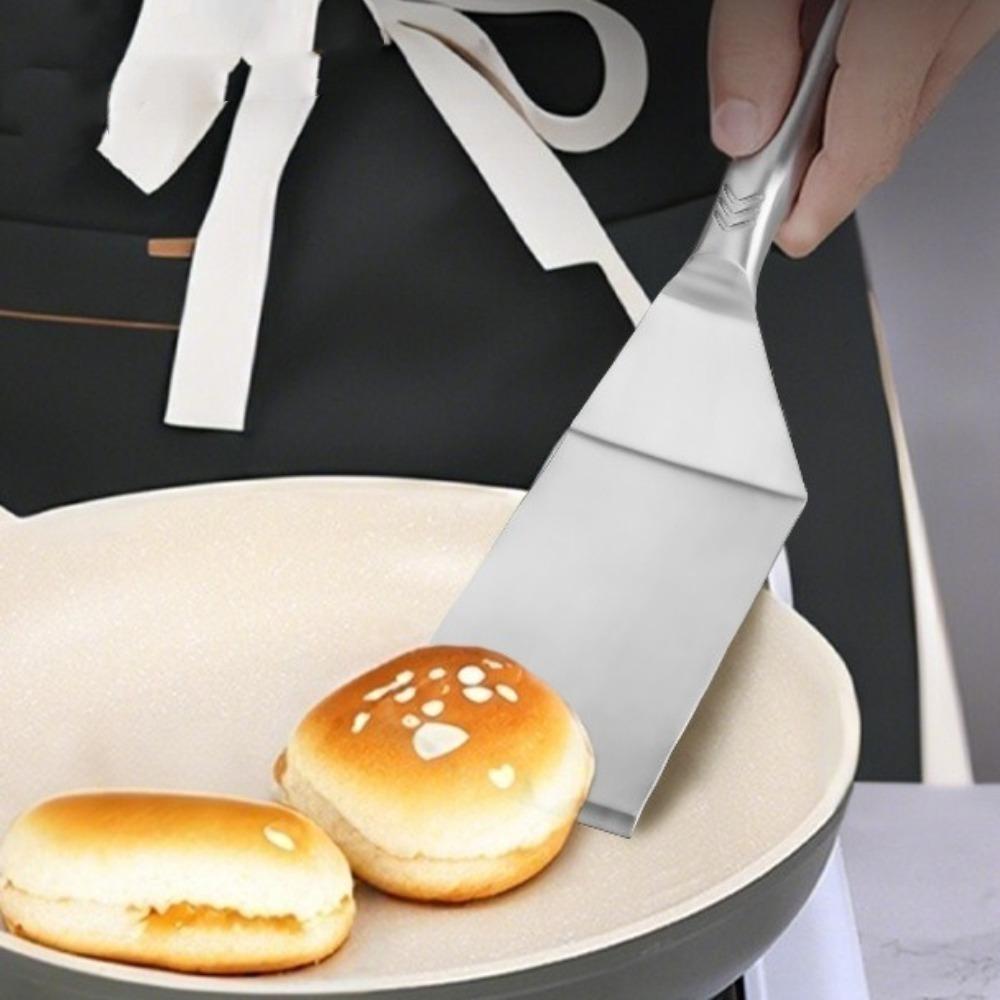Non-slip Stainless Steel Steak Shovel Non-stick Flat Spatula Pancake Spatula  Cooking