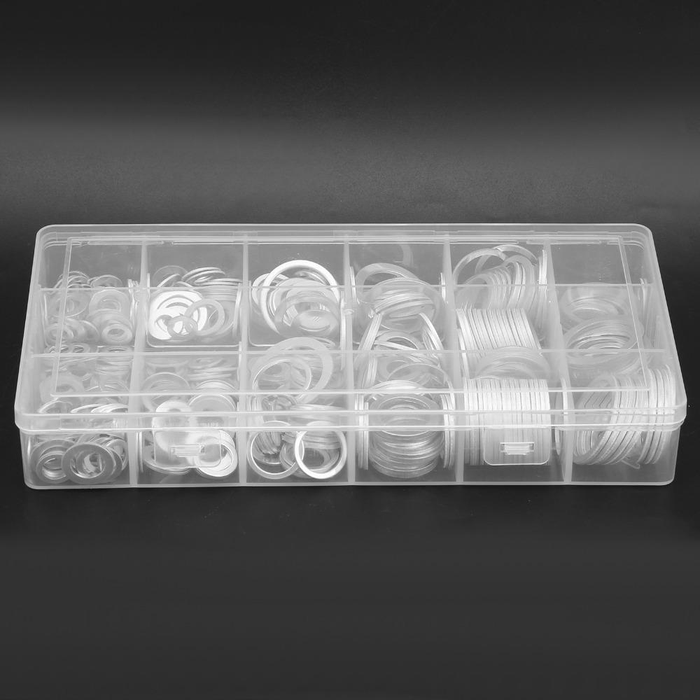 450pcs High Temperature Resistance Drain Plug Gasket Durable Washer Assortment Set Oil Drain
