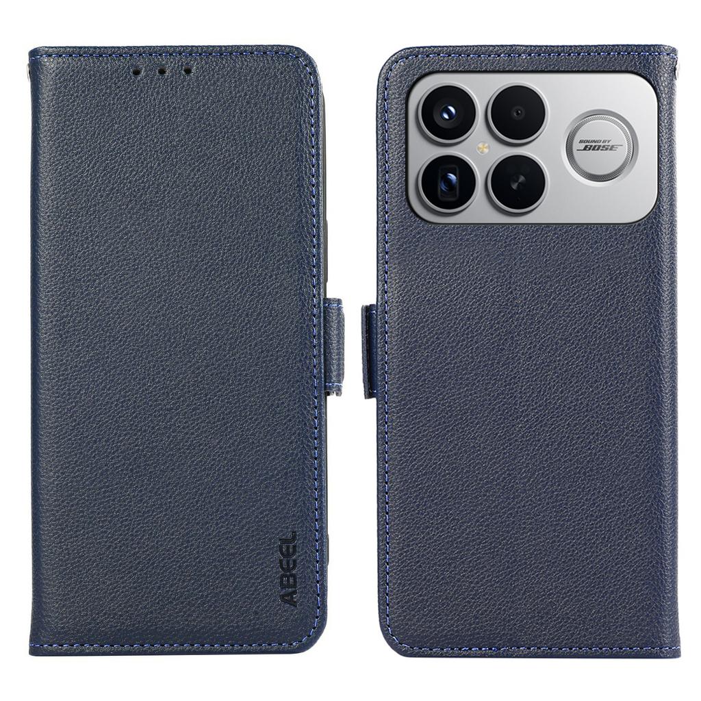 ABEEL For Xiaomi Redmi K90 Pro Max 5G/Poco F8 Ultra Case Litchi Texture Leather RFID Blocking Phone Cover