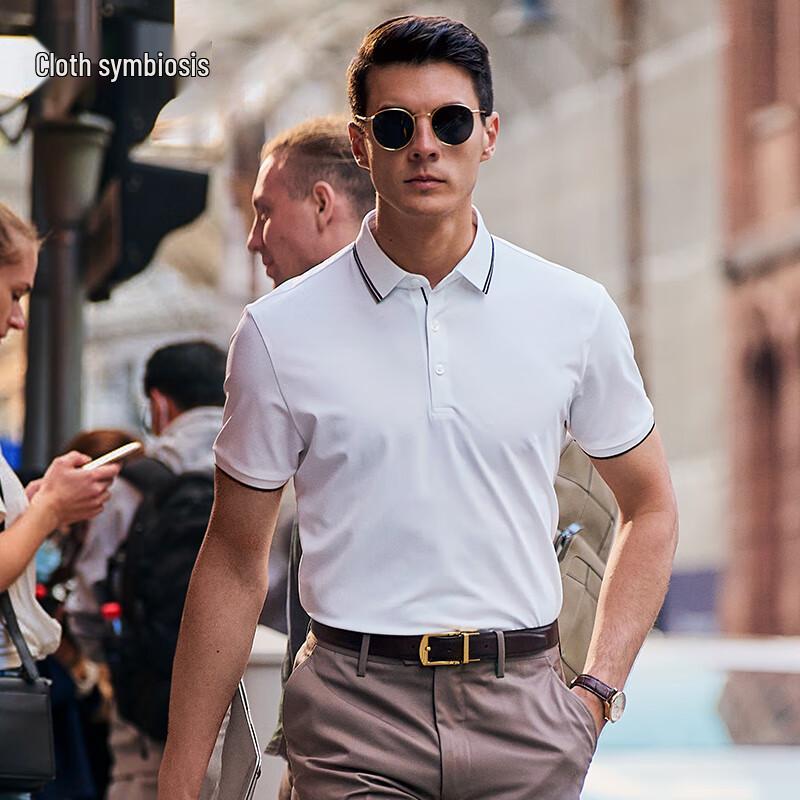 Men s Cooling Contrast Stripe Polo T-Shirt XXL