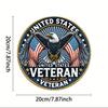 Patriotic Eagle  American Flag Aluminum Sign  VintageInspired Tin Wall Decor for Home Garage Porch and Outdoor Spaces