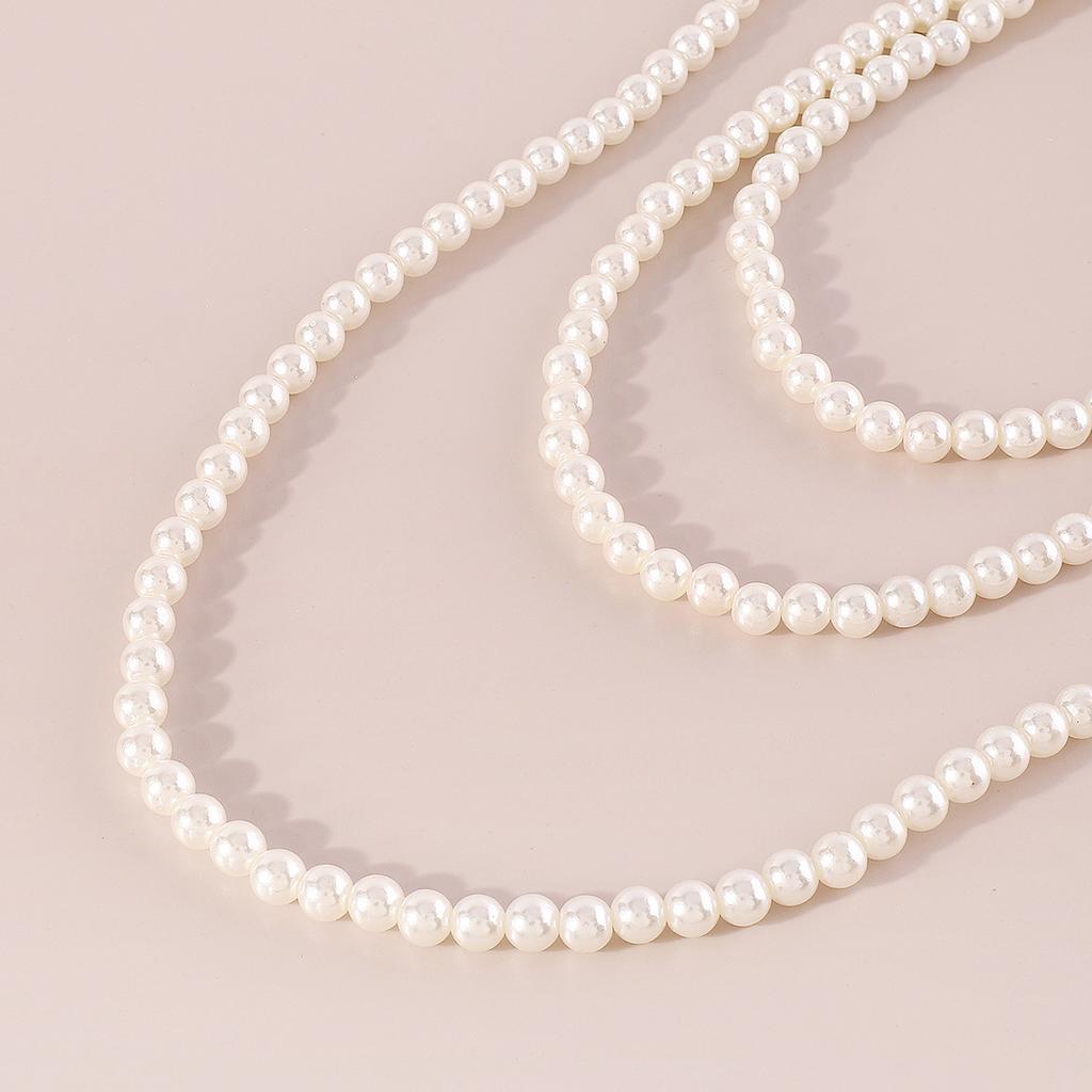 Fashion Tribal Style Hollow Woven Pearl Shawl Body Chain Retro Layered Exaggerated Sexy Body Chain All Match Women Jewelry