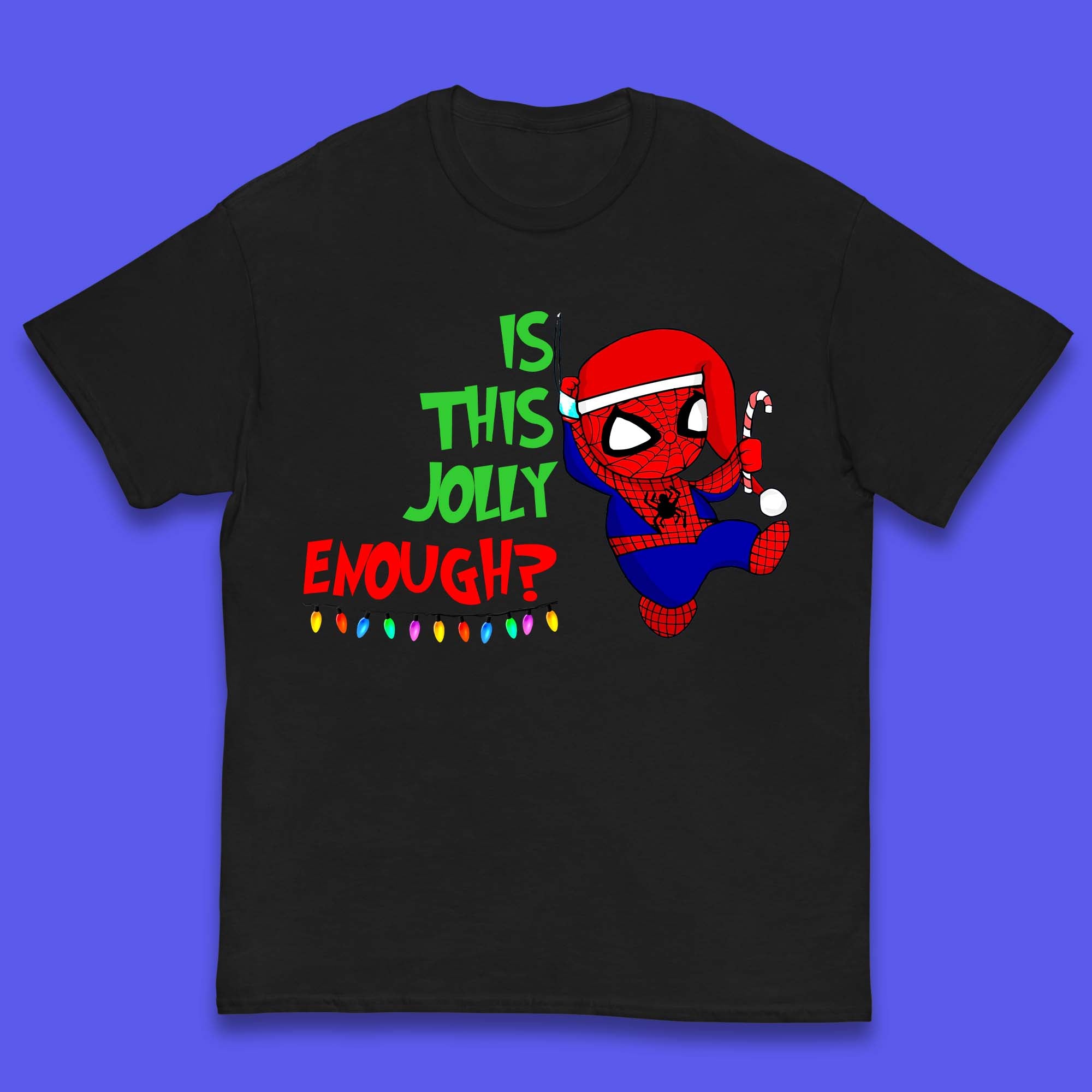 Jolly Enough Spiderman Christmas Kids T-Shirt 110