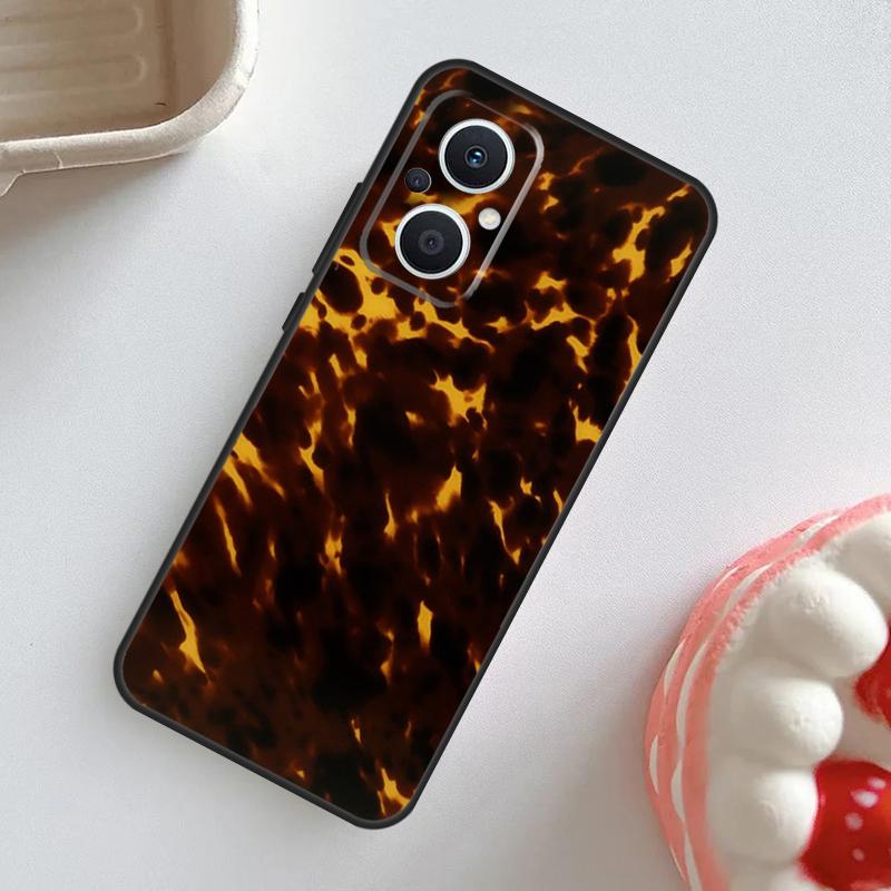Tortoise Shell Pattern Case For OPPO Reno 11F 8T 4Z 5Z 4 6 7 8 5 Lite 10 Pro OPPO Find X2 X3 Lite X5 X6 Pro Cover