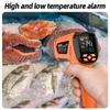 1600°C Digital Thermometer Non-contact High Temperature Meter Infrared Emissivity with K-type Probe Dual Laser Alarm Pyrometer