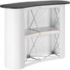 Portable Tradeshow Podium Table, 51.18" X 18.31" X 37.4", Display Exhibition Counter Stand Booth Fair with Wall, Foldable Promotion Retail Bar Table