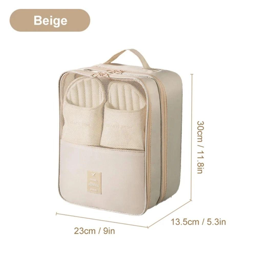 Double Layer Travel Shoe Bag Hanging Shoes Packaging Pouch Shoes Storage Bag  Closet Organizer