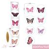 500Pcs/Roll Q Pink Butterfly Kids Rewards Stickers - DIY Scrapbooks Album Decor Sealing Label Decals