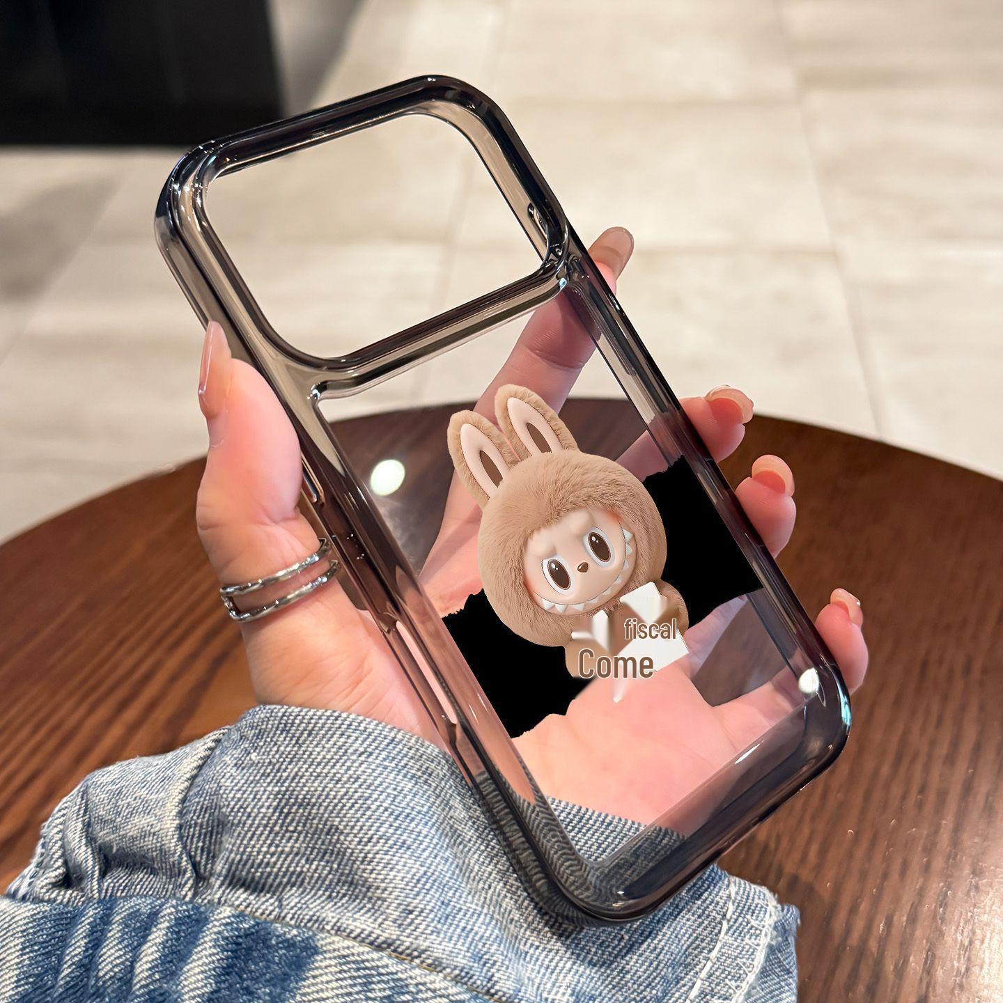 Lai Cai La Bu Bu Space Shell: Cute Cartoon iPhone 17 Pro Case - Simple and Stylish iPhone 16 Pro