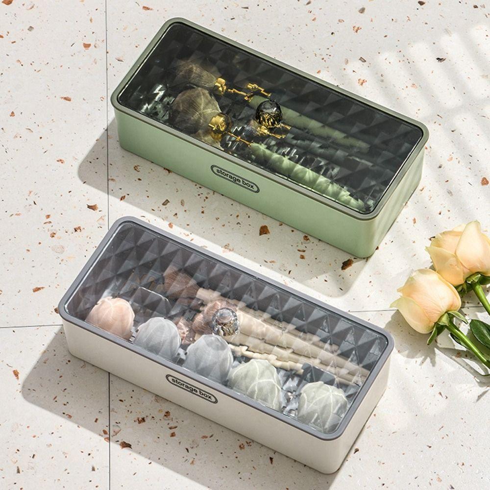 

Dustproof Chopstick Cage Drainage Flatware Storage Box Double-Layered Chopstick Holder Chopsticks зелёный