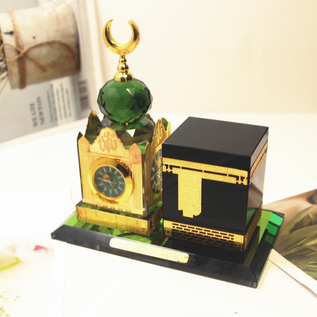 Crystal Glass Ramadan Ornament for Home & Door Decor Elegant Eid & Islamic Festival Supplies for Table Decoration