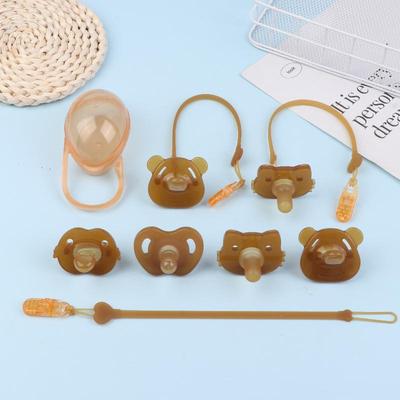 Silicone Pacifier Baby Pacifier Nipple Newborn Dummy Infant Round Nipple Soother Pacifier Teething Toys With Storage Box