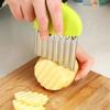 1 Pcs Wave Onion Potato Slicer Cutter Wrinkled French Fries Salad Corrugated Cutting Chopped Potato Slices Knife Kitchen Gadgets