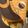 Woman Earrings Stripes Modern Printed Tulle Curtains for Bedroom Balcony Window Decor Creative Fashion Home Sheer Curtain