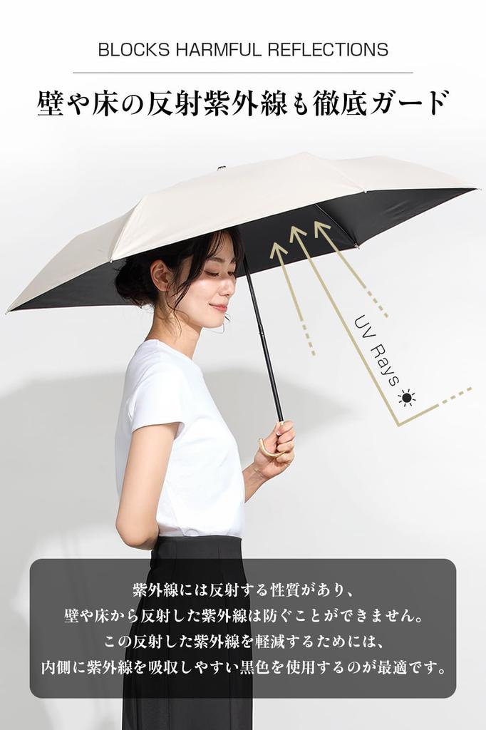 FULIZ UV Light Folding Ultra For Sun and Folding Umbrella for Complete Light Blocking by a Dermatologist x Featured in Parasol, Protection, 100%