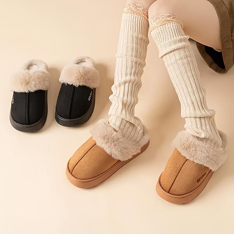 Comfortable Women's Indoor/Outdoor Faux Slippers Soft EVA Sole Plush Lining Winter Indoor/Outdoor Sports Boots
