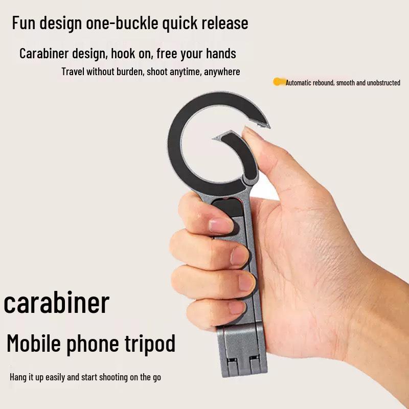 Magnetic Phone Holder & Foldable Tripod for Climbing, Live Streaming & Shooting