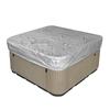 Outdoor Waterproof Dustproof Square Shaped Hot Spring Bathtub Cover Protector 220x220x30cm Gray