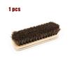 Natural Horsehair Bristles Soft Leather Shine Cleaning Brush for Cleaning Upholstery Cleaner Car Interior Wood Handle Anti Slip
