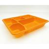 JINGRX Disposable Rectangular 5-Compartment Plastic Food Containers