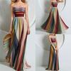 New In Spring 2026, Cross-border European and American Foreign Trade Women's Clothing, Elegant Temperament Neck Sleeveless Waist Printed Dress