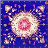 New Luxury Brand Design Sago Cycas Palm Tree Winter Square Scarf 130cm Twill Silk Scarf Women Kerchief Scarves For Ladies