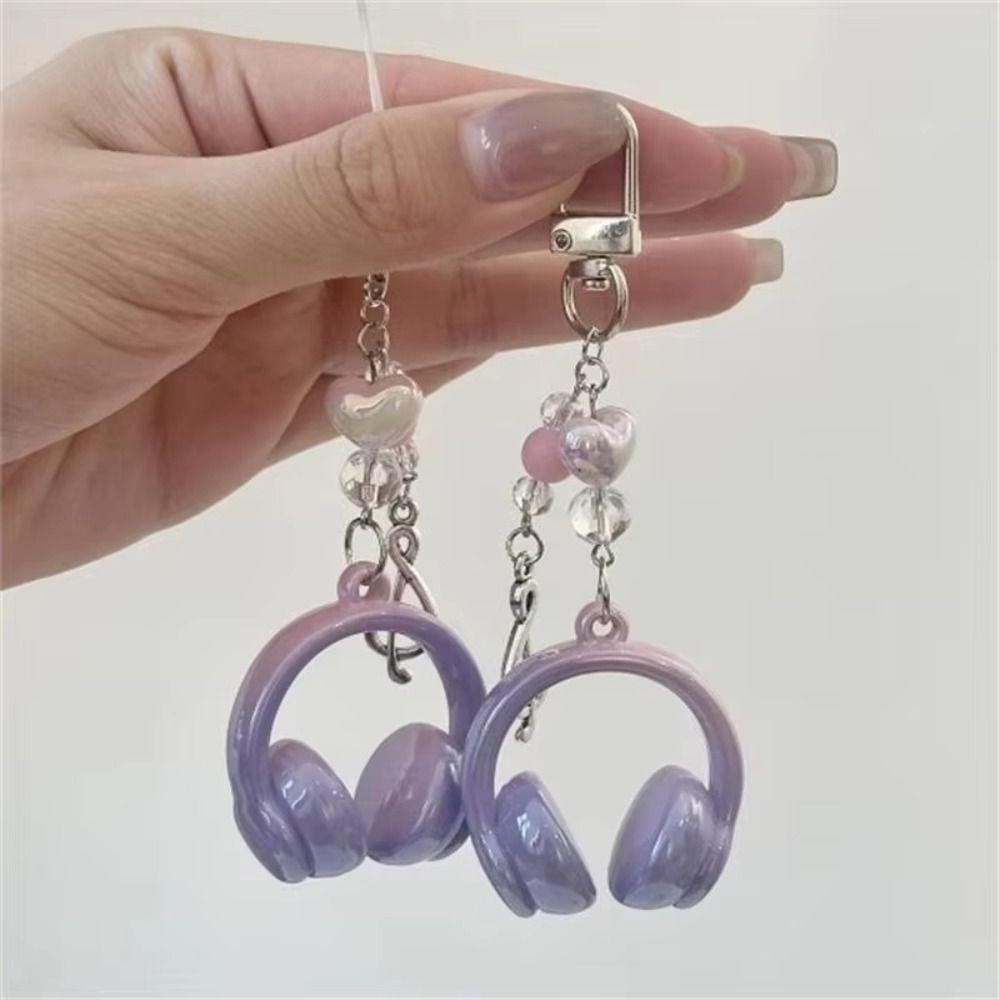 Anti-loss Earphone Leash Keychain Music Style Mobile Phone Lanyard  Women Girls