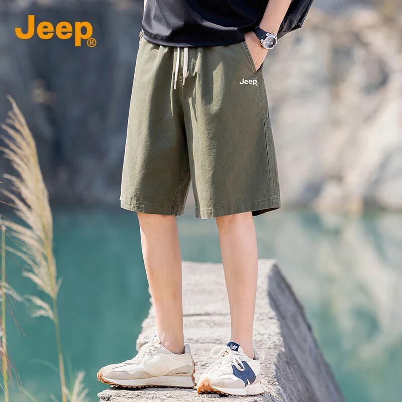 JEEP Men s Pure Cotton Loose Fit Summer Shorts XL