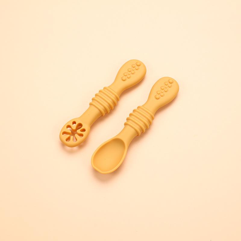 Premium Silicone Baby Training Spoon - Safe, Food-Grade and Perfect for Teaching Self-Feeding.