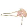 Ancient Style Butterfly Flower Hairpin with Pearl Tassel for Cheongsam Hanfu
