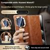 Wristband Ring Case For Huawei Mate X7 X6 X5 Premium Luxury Genuine Leather Magnetic Flip Smart Window Full Protection Cover