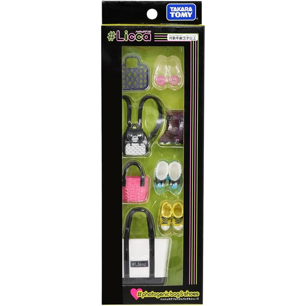 Takara Tomy Licca Dress with Photo Bag and Shoes for Dolls