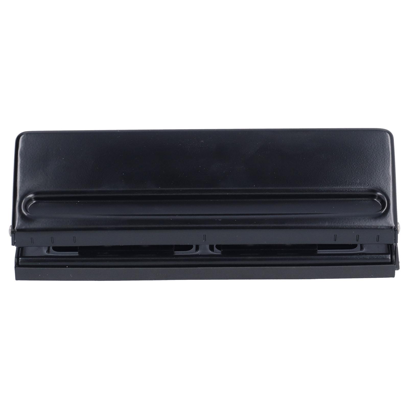

Hole Punch Black Adjustable Metal Structure 6 Holes Punching Tool for Office Home School