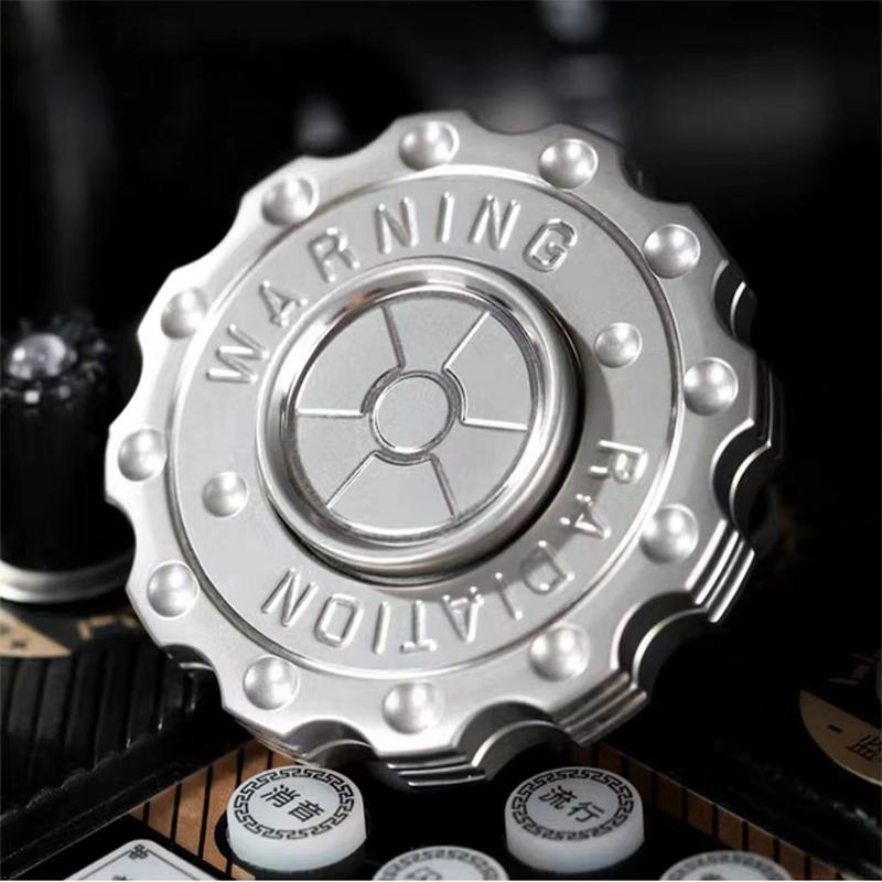 Radiation Warning Fidget Slider Spinner EDC Gear Hand Spinner Clicker Adult Fidget Toy ADHD Tool Anti-anxiety Stress Relief Toys