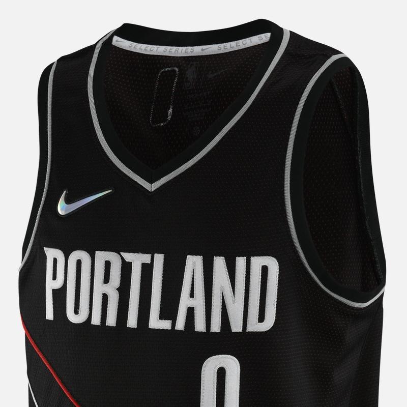 Nike X NBA Portland Trail Blazers Icon Edition Jerseys 'Damian Lillard 0' Men's DH8068-010