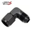 1-2PC AN16 Female To 16AN Male 90 Degree Flare Swivel Hose Fitting Adapter Black