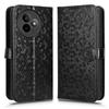 For Xiaomi Redmi K80 Ultra 5G Wallet Case Dot Pattern Imprint PU Leather Phone Cover with Wrist Strap