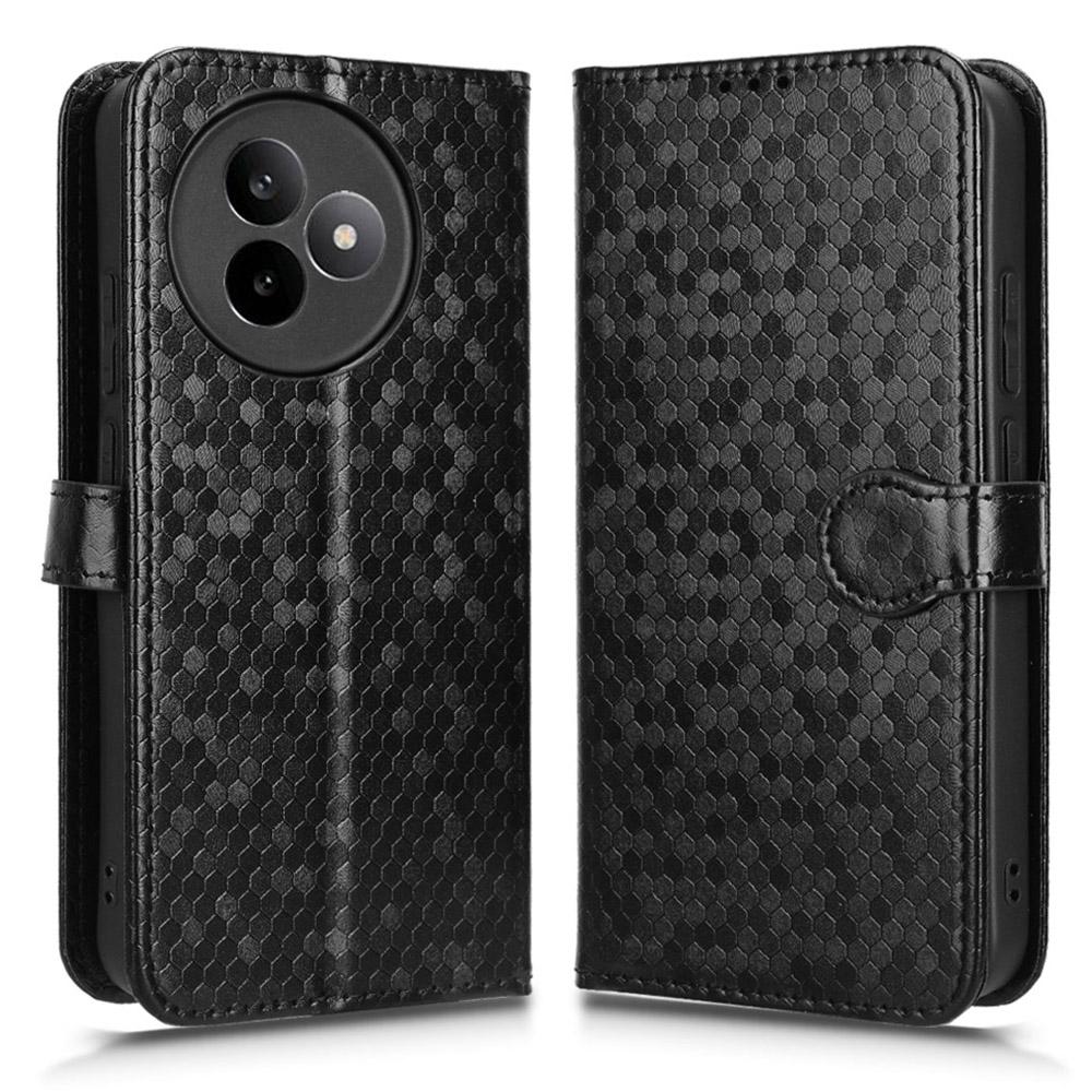 For Xiaomi Redmi K80 Ultra 5G Wallet Case Dot Pattern Imprint PU Leather Phone Cover with Wrist Strap