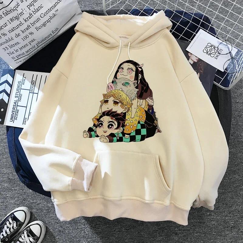 Demon Slayer Japanese Anime Hoodie 2000s Japanese Style Y2k Men's Fashion Casual Hoodie Harajuku Cartoon Hoodie