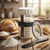 Starter Kit Large 800 Ml Glass Container For Leaven With Thermometer