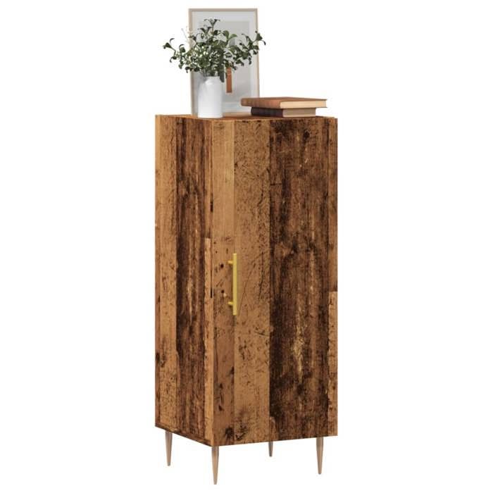 VidaXL Buffet vieux bois 34,5x34x90 cm bois d'ingénierie, armoire de rangement, armoire latérale, buffet de salle à manger, 857183