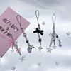 4Pcs Cute Bowknot Star Pendant Phone Charm Y2K Phone Chain Strap Sweet Bag Decoration Lanyards Keychain Accessories